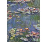 Monet LARGE Notebook #4: Cool Artist Gifts - Water Lilies Claude Monet Notebook College Ruled to Write in 8.5x11" LARGE 100 Lined Pages