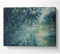 Monet Morning On The Seine Canvas Print Wall Art - Medium 20 X 32 Inches