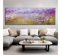 Monet Water Lilies Oil Paintings Reproductions Print on Canvas Art Prints Large Famous Artwork Pictures for Gallery Decor 70x210cm frameless