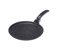 Moneta Alluflon Etnea Plate, Non-stick Aluminum Stone Effect, 24 cm, Black (Not Induction)