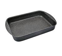 Moneta Etnea Roaster, Oven-Safe Lasagne Pan, Oven Roasting Pan with Stone Surface Non-Stick and Anti-Scratch Coating, Oven Use, Dishwasher Safe, 31x23 cm