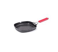 Moneta Grill Pan 24 x 24 cm Pro Grill with Folding Handle Also for Induction Non-Stick