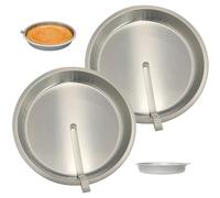 Monetais 10 Inch Round Cake Pan 2PCS Tinplate Easy Release Cake Pan with Built-in Swivel Blade for Baking