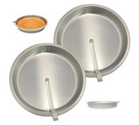Monetais 10 Inch Round Cake Pan 2PCS Tinplate Easy Release Cake Pan with Built-in Swivel Blade for Baking, 10 Inch