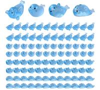 Monetais 100Pcs Mini Resin Animals, 4 Styles Glow in The Dark Seal Pup Mini Figurines Bulk for Fairy Garden Micro Landscape Aquarium Fish Tank Decoration