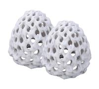 Monetais 2Pcs Shrimp Hides for Aquarium, Decorative Shrimp Cave with Holes, Multifunctional Plastic Porous Coral Stone Cave Decoration for Aquarium & Fish Tank