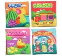 Monetais 4PCS Waterproof Tear-Proof Bath Books for Toddlers 1-3 with Sound