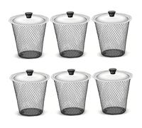 Monetais 6 Pack Worm Composter with Lid, Underground Metal Mesh Compost Bin for Kitchen & Garden Waste, Outdoor Compost Bin for Natural Decomposition Worm Bins for Composting