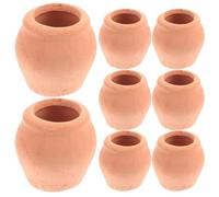 Monetais 8Pcs Mini Terracotta Pots, Small Clay Pots for Succulents, Cacti, Seedlings and Indoor Plants, Cute Decor for Fairy Gardens and Crafts Mini Terracotta
