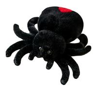 Monetais 9.8in Black Soft Spider Plush Toy with Big Eyes for Halloween