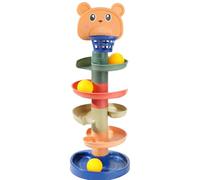 Monetais Ball Tower Toy for Toddlers, 5-Layer Interactive Educational Ball Drop Toy with 5 Balls, Fun Stacking & Rolling Activity for Hand Eye Coordination Tower