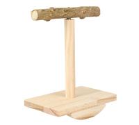 Monetais Bird Perch, Natural Wood Bird Perches for Cage with Swaying Base Interactive Chewing & Claw Trimming Toy for Parakeets, Cockatiels, Parrots Perch