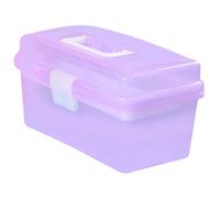 Monetais Craft Box 2 Layer Lockable Art Storage Box with Handle Heavy Duty Craft Storage with Transparent Flip Lid Multipurpose Organizer for Tool Pill Nail Art