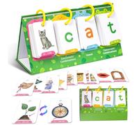 Monetais Cvc Word Games, Alphabet Learning Pocket Chart with 129 Cards Educational Sight Words Flash Cards Kindergarten for Student Teacher School Supplies Alphabet Learning Pocket Chart