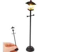 Monetais Dollhouse Lights Battery Operated, 1 12 Scale Dollhouse Lighting with Switch, Metal and Plastic Doll House Floor Lamp