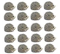 Monetais Hedgehog Ornament 20Pcs Cute Realistic Mini Hedgehog Resin Figurine 0.7x0.4in Miniature Decorative Toy for Gardening Microlandscape, Yellow Ornament