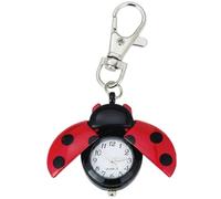 Monetais Ladybug Keychain Vintage Ladybug Watch Pendant Hanging Lady Bug Keychain with Key Buckle for Purse Kids, Red