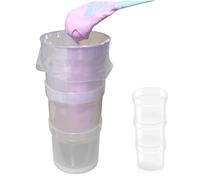 Monetais Piping Bag Holder, Food-Grade Clear Plastic Piping Bag Stand Stackable Support Cup for Home Kitchens, Bakeries, and Cake Shops