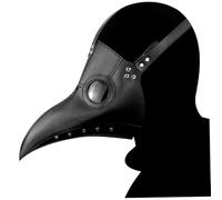 Monetais Plague Doctor Raven Mask Black Long Nose Steampunk | Long-nose raven-style mask for masquerades, Halloween parties, carnival events and cosplay costumes