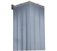 Monetais Retractable Shower Curtain Heavy Duty Folding Shower Curtain with Aluminium Alloy Removable Rail Laundry Rack for Bathroom Corner Bathtub Home, 4 Folds