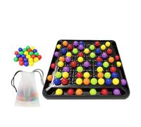 Monetais Toddler Board Games, Rainbow Ball Strategy Board Games, Chessboard Learning Toys with 80 Rainbow Ball, Creative Tabletop Family Party for Adults & Children Strategy