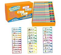 Monetais Word Family Flip Books 30 Read and Rhyme Phonics Cards | Educational sight word games for vocabulary expansion and early reading