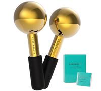 MonétBeauty Stainless Steel Ice Globes for Facials Gold Black Handle, Durable Cryo Globes Instantly Reduce Puffiness, Tighten Pores & Sinus Relief, Face Globes Facial Massages & Daily Beauty Routines