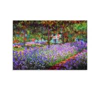 Monet's Garden At Giverny, By Claude MonetPoster Decorative Painting Print Picture Canvas Wall Art Bedroom Office Living Room Decoration12x18inch(30x45cm)