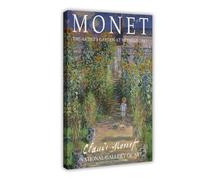 Monet's Garden at Vétheuil Poster, Landscape Home Decor Painting, Modern Wall Art (2) Canvas Poster Wall Art Decor Print Picture Paintings for Living Room Bedroom Decoration 08x12inch(20x30cm)