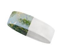 Monet's Morning Sweatbands Wicking and Moisture-Wicking Function Running Headband Cotton Polyester Fiber Sweat Band for Tennis Basketball Running Gym Working Out