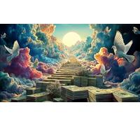 money 1000 Piece Jigsaw Puzzles for Adults Educational Games Jigsaw Puzzle Home Decors for Adults and Kids Age 12 Years Up 75x50cm/1000pcs