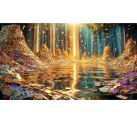 money 1000 Piece Jigsaw Puzzles for Adults Family Challenge Toys Jigsaw Puzzle Home Decoration for Adults and Kids Age 12 Years Up 38x26cm/1000pcs