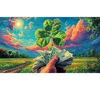 money 1000 Piece Jigsaw Puzzles for Adults Family Challenge Toys Jigsaw Puzzle Home Decors for Adults and Kids Age 12 Years Up 75x50cm/1000pcs