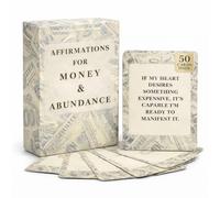 Money Affirmations Cards- Motivational Daily Affirmation for Men Women, Manifestation Abundance Wealth Mindset Manifesting Inspirational Card - Blessings Cards to Attract & Manifest Success