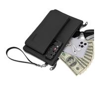 Money Bag with Lock, Double layer Men & Women's Locking Accessories Pouch, Bank Bag,CashBag with Lock and Zipper NotaryBag with Lock (Grey)