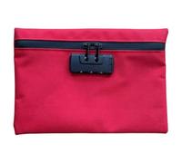 Money Bag with Lock, Security Smell Proof Bag, Lockable Cash Bag with Zipper, Smell Proof Pouch for Travel(Red)