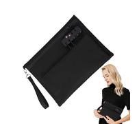 Money Bag with Lock,Zippered Credit Cards Pouch - Waterproof Double Layer Cash Bag for Hotel Car School Travel Home Hospital Boat Bank Camping Dorm