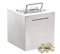 Money Bank for Adults - 6inch Stainless Steel Unbreakable Jar,Metal Cash Box | for Special Occasions Thanksgiving Kids Company Offices Study Bedroom Living Room Home Money Bank