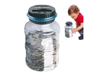 Money Bank For Adults - Digital Coin Counter Jar | Clear Saving Bank With Automatic Counting Display, 1.8L Large Capacity Coin Machine For Adults Boys Girls, Real Money Change Container For