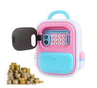 Money Bank With Password, Electronic Money Bank | Backpack Shaped Coin Bank Box,Auto Scroll Cash Power Bank, Box