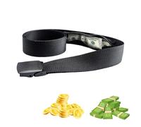 Money Belt with Zip Secret Compartment, Men's Travel Safety Belt with Zip, Money Hiding, Suitable for Travel, Business Trips, Jogging, for Men and Women, 120 x 3.5 cm