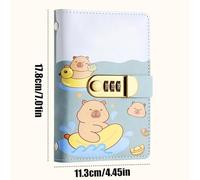 Money Binder - Capybara Bill Storage, Notebook with Lock, Banknote Protection Folder, Financial Planning Tool, Office Electronics, Cute Brown Organizer for Freelancers, Students, Home