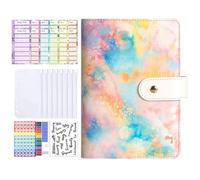 Money Binder, Cash Organizer, Budget Planner, 7.4x5.31 Inches Envelope System, Refillable Notebook, A6 Size, for Adults Kids Use, Savings Challenge, Home Planning, School Travel Budgeting