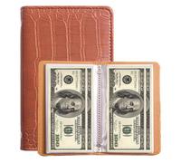 Money Binder for Cash Saving 7x4.3Inch 100 Envelopes Portable Budget | Cash Saving Binder for Handbag Desk Drawer Office Home School Travel Students Kids Adults Brown