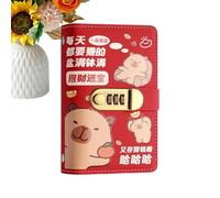 Money Binder for Cash Saving - Capybara Bill Storage Notebook with Lock - Money Saving Folder for Financial Planning | For Freelancers Beginners Families Couples Adults Home Office Flat Travel