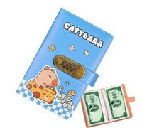 Money Book Challenge - Cash Envelopes, 18 cm Budget Planner Lock | Capybara Piggy Bank for Freelancer Families Couples Adults Home Office Apartment Travel Finance Organise Safe
