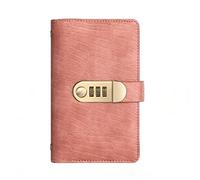 Money Book for Cash Saving, 100 Envelope Savings Challenge Book with 3-Digit Password Lock, PU Leather Cash Savings Planner, Secure Cash-Stuffing Budget Planner for Home,Personal Finance (Pink)