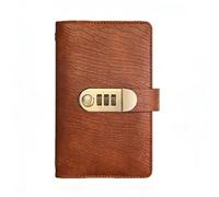 Money Book for Cash Saving, 100 Envelope Savings Challenge Book with 3-Digit Password Lock, PU Leather Cash Savings Planner, Secure Cash-Stuffing Budget Planner for Home,Personal Finance (Dark Brown)