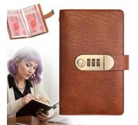 Money Book for Cash Saving,100 Envelopes Budget Organizer - Money Savings Binder with Password Lock - for Challenge Allowance Budget Management Personal Finance (Dark Brown)