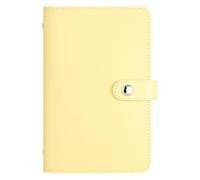 Money Book for Cash Saving, Money Saving Wallets for Cash UK, 100 Envelope Challenge Book, with Password Lock, Transparent Loose-Leaf, Double-Sided Use (No Combination Lock: Yellow)